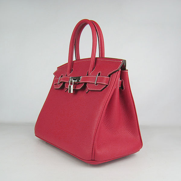 Replica Hermes Birkin 30CM Togo Leather Bag Red 6088 On Sale - Click Image to Close